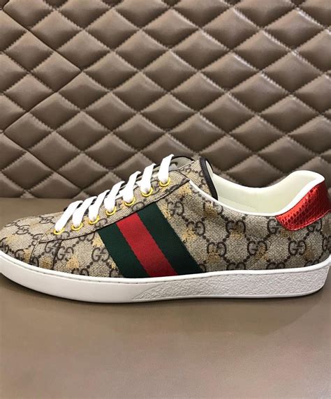 gucci ace gg supreme bees shoes men|Gucci ace sneakers gg print.